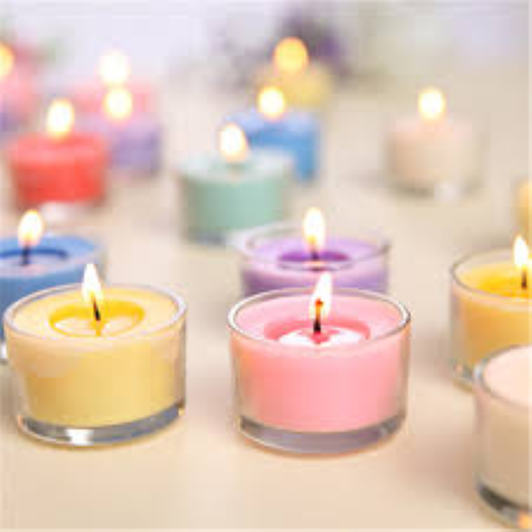 4.5 OZ COLOURED GLASS JAR CANDLES STRESS RELEASE